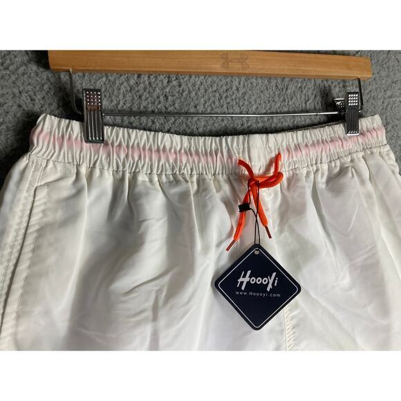 Men's White Swim Board Trunks Shorts Size L Casual Summer NEW - Picture 6 of 10